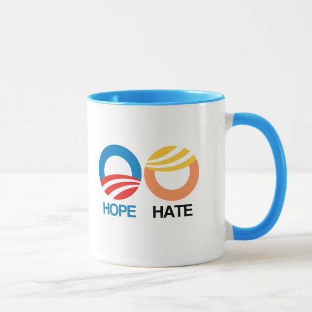 HOPE (Obama) vs. HATE (Trump) Mug (Right)