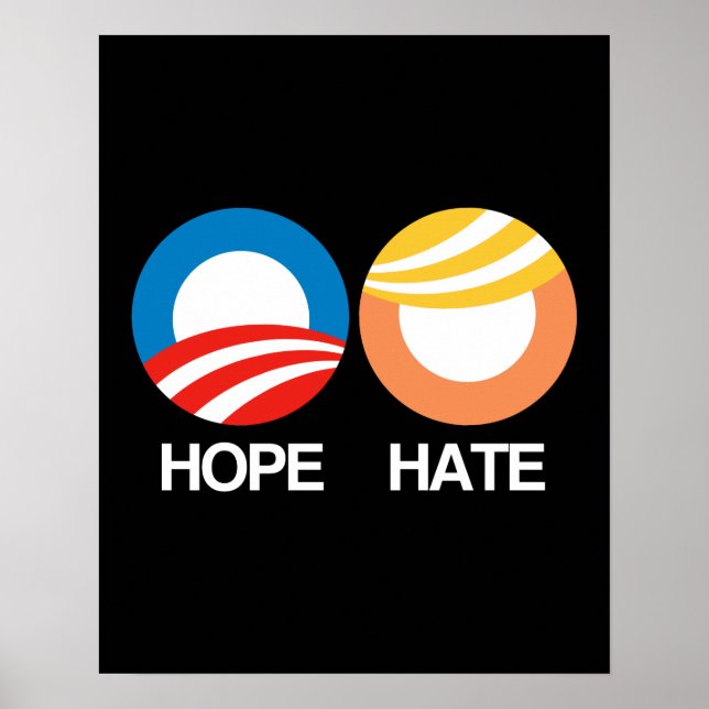 HOPE (Obama) vs. HATE (Trump) Poster (Front)