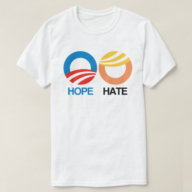 HOPE (Obama) vs. HATE (Trump) T-Shirt (Design Front)