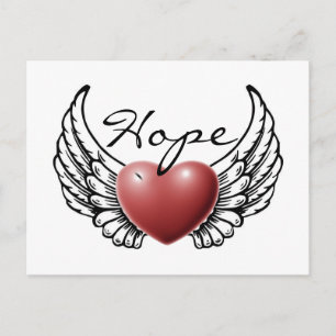Hope on Angel Wings` Postcard