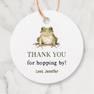 Hope On Over Frog Baby Shower Favour Tags