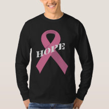 Hope on pink ribbon Breast cancer awareness 
