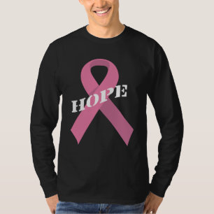 Hope on pink ribbon Breast cancer awareness T-Shirt