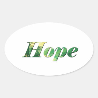 Hope. Oval Sticker