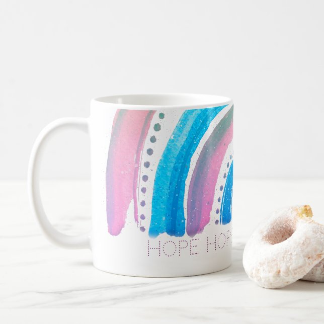 HOPE Pastel Rainbow Coffee Mug (With Donut)