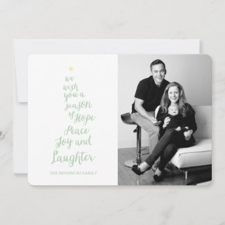 Hope Peace Joie et rire Carte photo de vacances