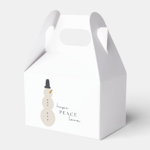 hope peace love. Christmas Snowman Favor Box