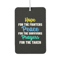 Hope Peace Prayers Cancer Awareness Ribbon 