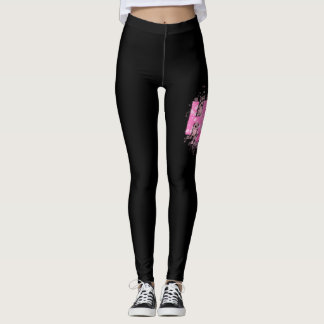Hope Pink Ribbon Breast Cancer Awareness (3) Leggings