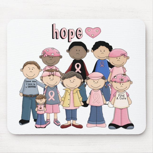 Hope Pink Ribbon Mouse Pad (Front)