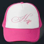 Hope - Pink Ribbon Trucker Hat<br><div class="desc">Breast Cancer Awareness design</div>