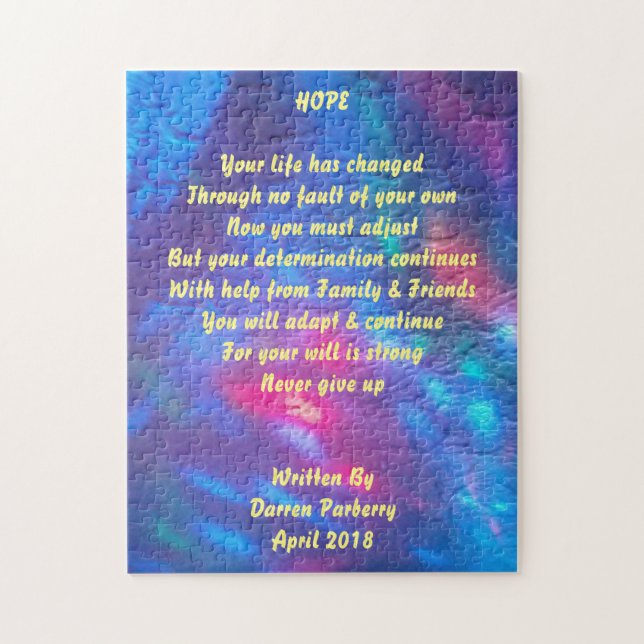 "Hope" poem - Puzzle (Vertical)
