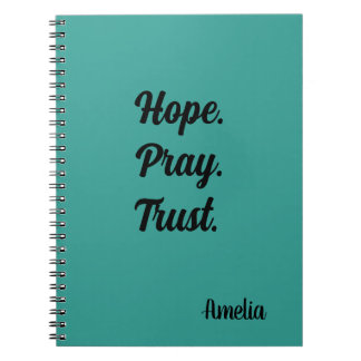 Hope Pray Trust Personalized Notebook