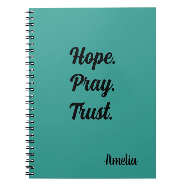 Hope Pray Trust Personalized Notebook (Front)