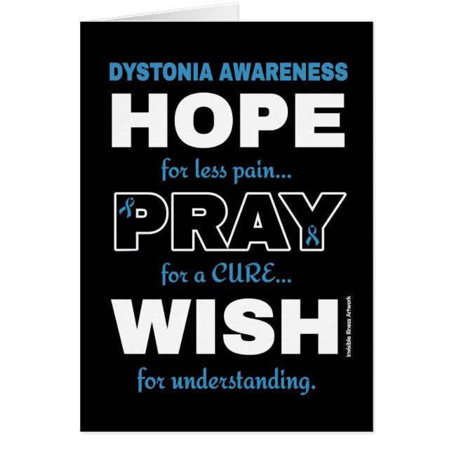 Hope Pray Wish...Dystonia (Front)