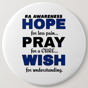 Hope Pray Wish...RA 6 Inch Round Button