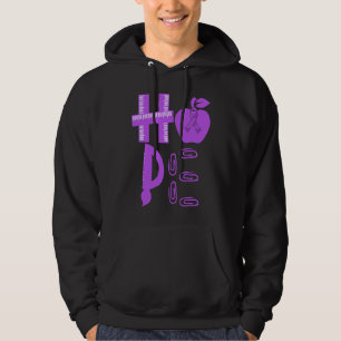 Hope Prematurity Awareness Purple Ribbon Teacher Hoodie