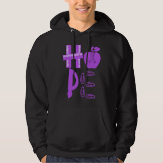 Hope Prematurity Awareness Purple Ribbon Teacher Hoodie