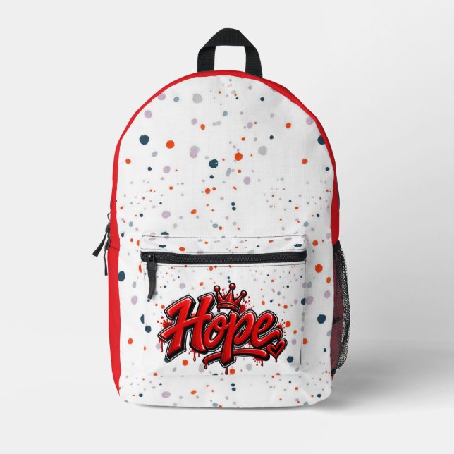 Hope Printed Backpack (Front)