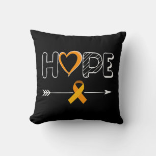 HOPE Products Leukaemia Products Ribbon Leukaemia  Throw Pillow
