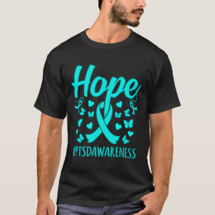 Hope Ptsd Stress Awareness Ribbon Support Graphic T-Shirt