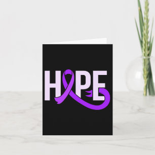 Hope Purple Ribbon Heimerheimer's Disease Awarenes Card