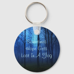 Hope quote life forest fog background iPod touch c Keychain
