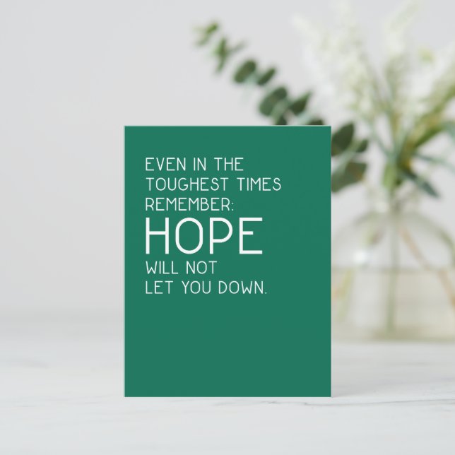 Hope Quotes Postcard (Standing Front)