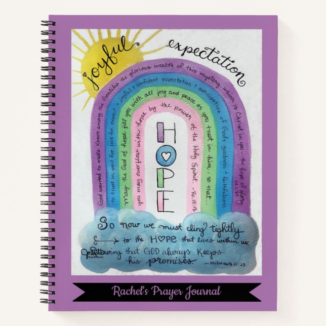 Hope Rainbow Scripture Journal de prière personnal (Devant)