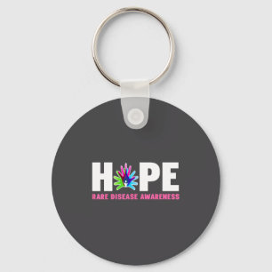 Hope Rare Disease Awareness Shirt - Rare Disease D Keychain