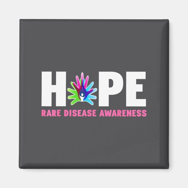Hope Rare Disease Awareness Shirt - Rare Disease D Magnet (Front)
