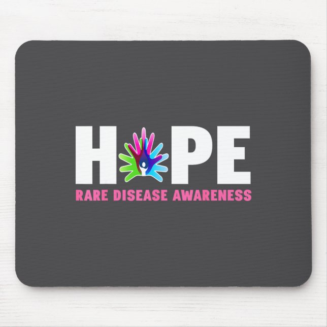 Hope Rare Disease Awareness Shirt - Rare Disease D Mouse Pad (Front)