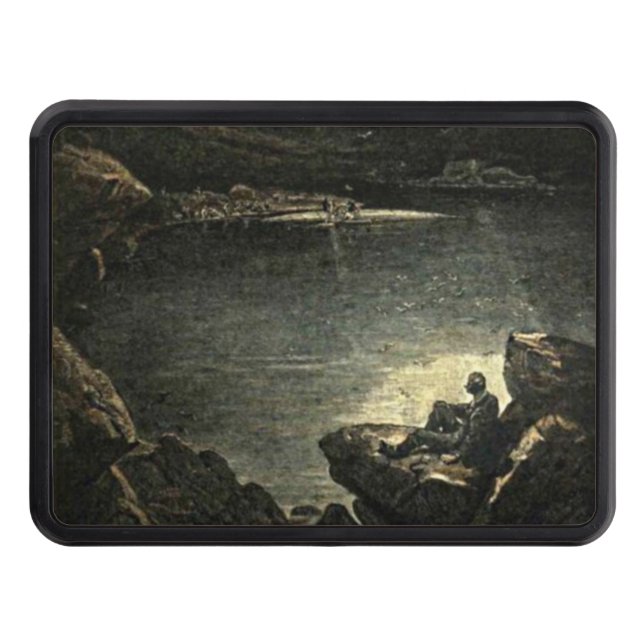 Hope Ray of Light Cave Diver Encouragement Art Trailer Hitch Cover (Front)