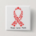 Hope Red Awareness Ribbon