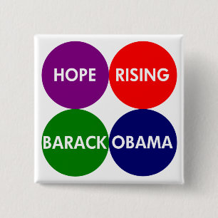 Hope Rising: Barack Obama Button