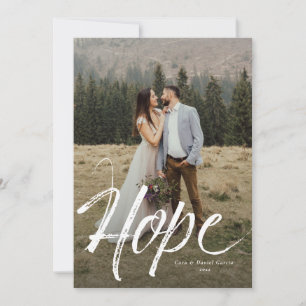 Hope simple holiday photo card