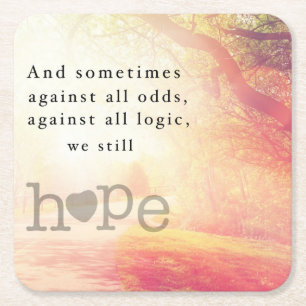 Hope Square Paper Coaster