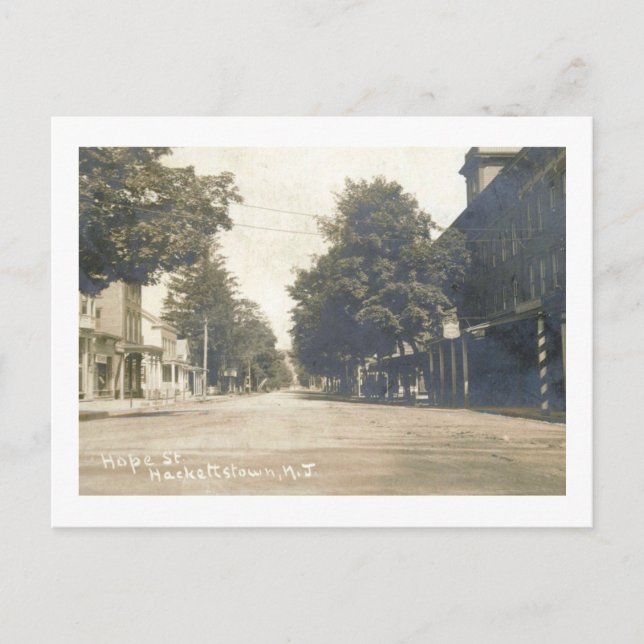 Hope St., Hackettstown, New Jersey Vintage Postcard (Front)