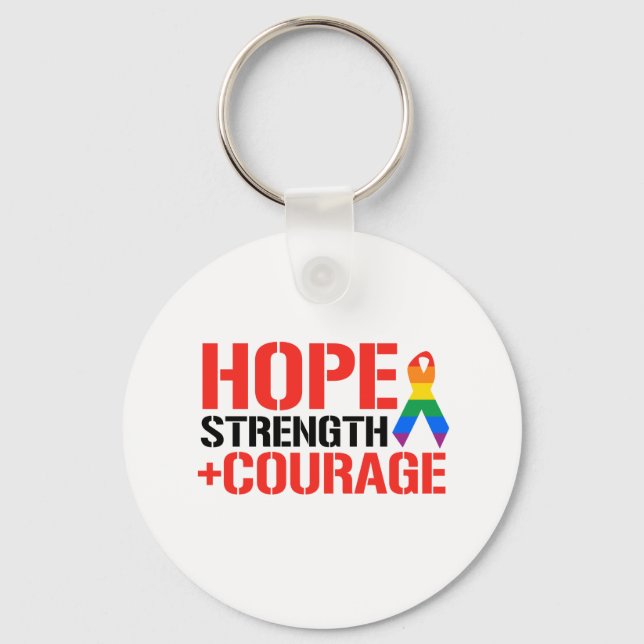 Hope, Strength, & Courage Keychain (Front)