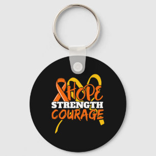 Hope Strength Courage Leukaemia Cancer Awareness R Keychain