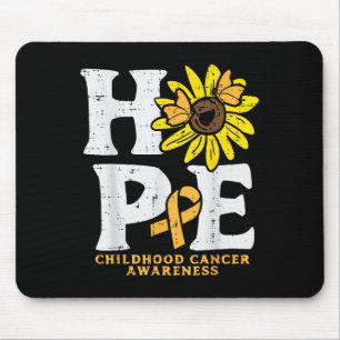 Hope Sunflower Childhood Cancer Awareness Men Wome Mouse Pad