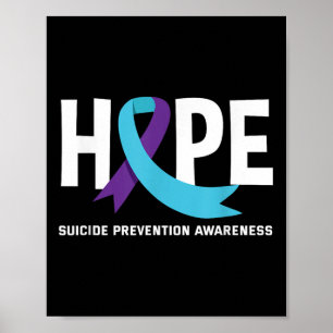 Hope Support Suicide Prevention Awareness Suicide  Poster
