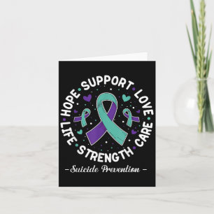 Hope Suprt Love Life Suicide Prevention Awareness  Card