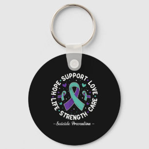 Hope Suprt Love Life Suicide Prevention Awareness  Keychain