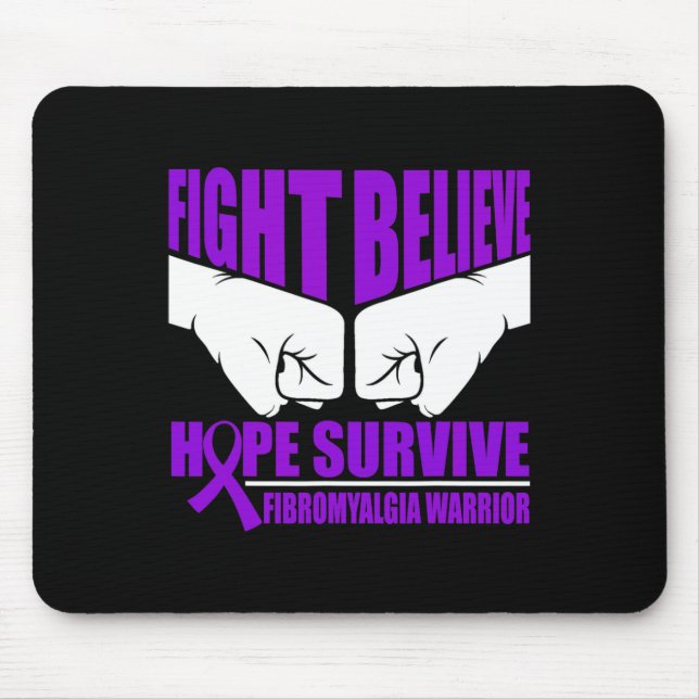 Hope Survive Fibromyalgia Warrior  Mouse Pad (Front)