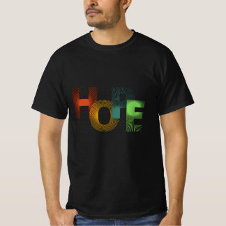 HOPE - T-shirt de typographie inspirante pour Stre