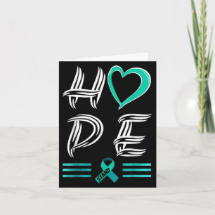 Hope Teal Ribbon Gynecological Cancer Awareness Card
