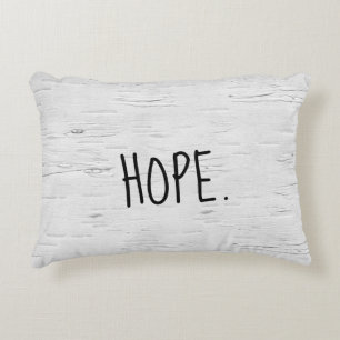 HOPE Text On Birch Tree  Accent Pillow