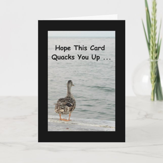 Hope This Card Quacks You Up! Get Well Card (Front)
