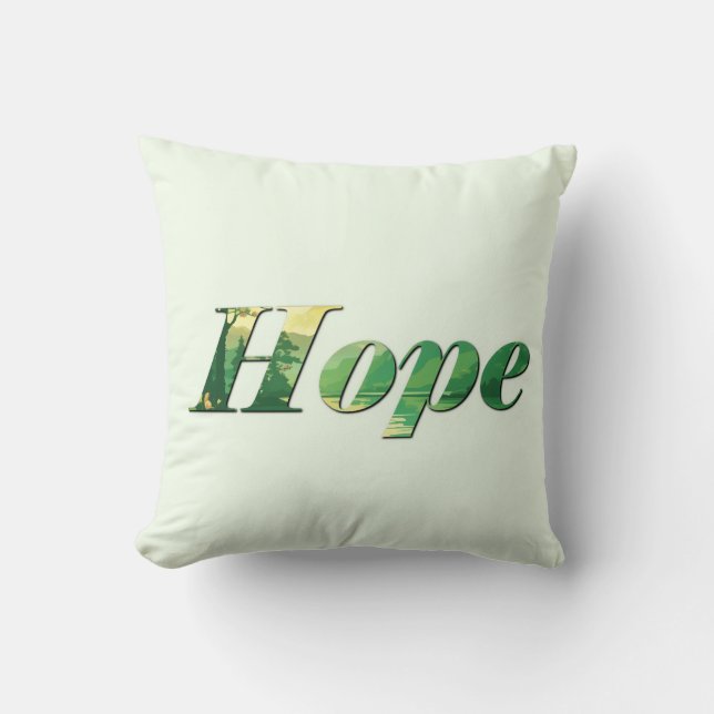 Hope. Throw Pillow (Front)
